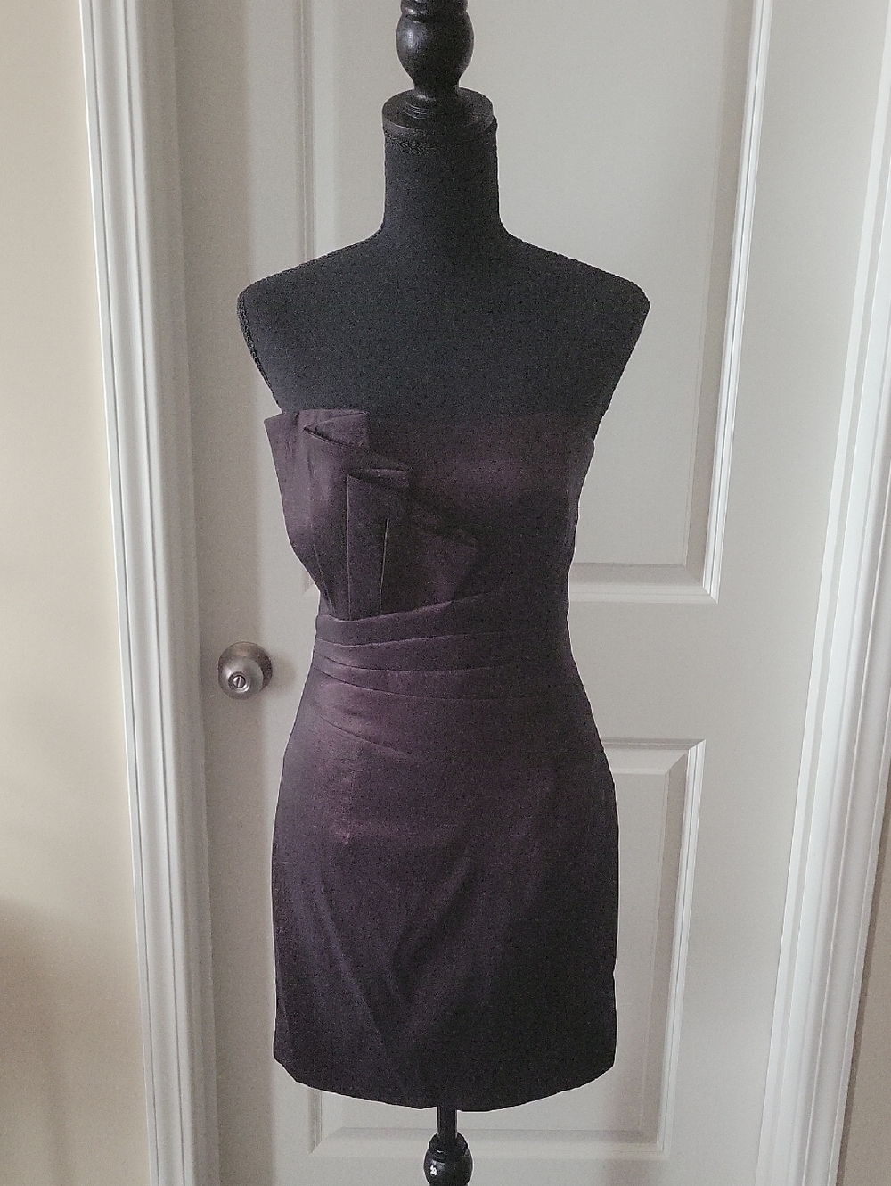 Strapless Dark Brown Cocktail Dress